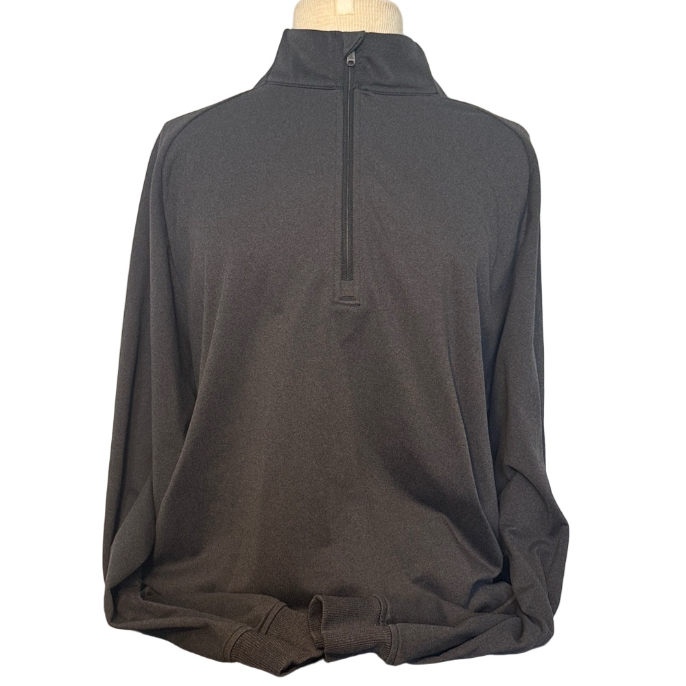 Adidas Black Quarter Zip Pullover Men’s Athletic Performance Sweatshirt Size L